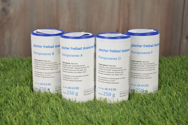 Plocher Freibad Dosierset (B-A-D-F) 4x250g de 